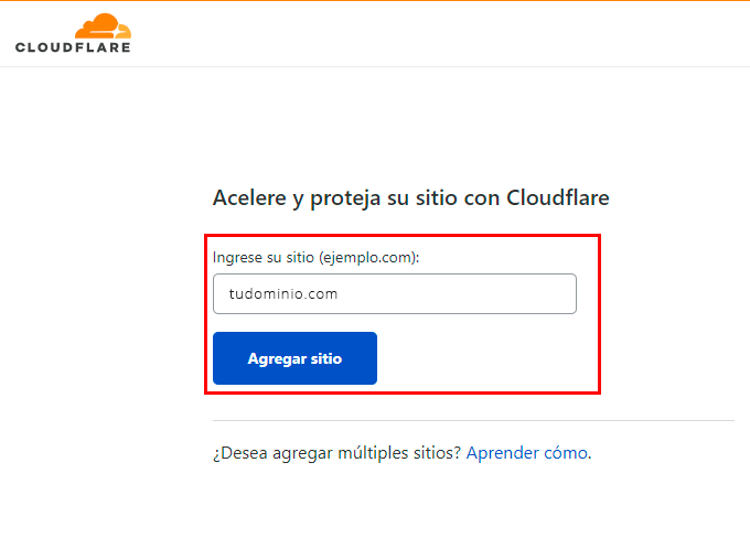 Cómo agregar un dominio a CloudFlare